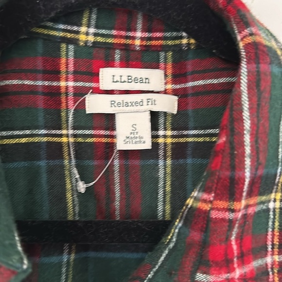EUC L.L.Bean flannel sz petite small - Picture 2 of 4